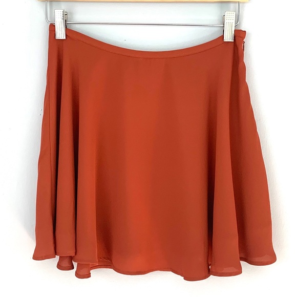 NWT Forever 21 Rust Color Mini Swing Skirt - Picture 3 of 11